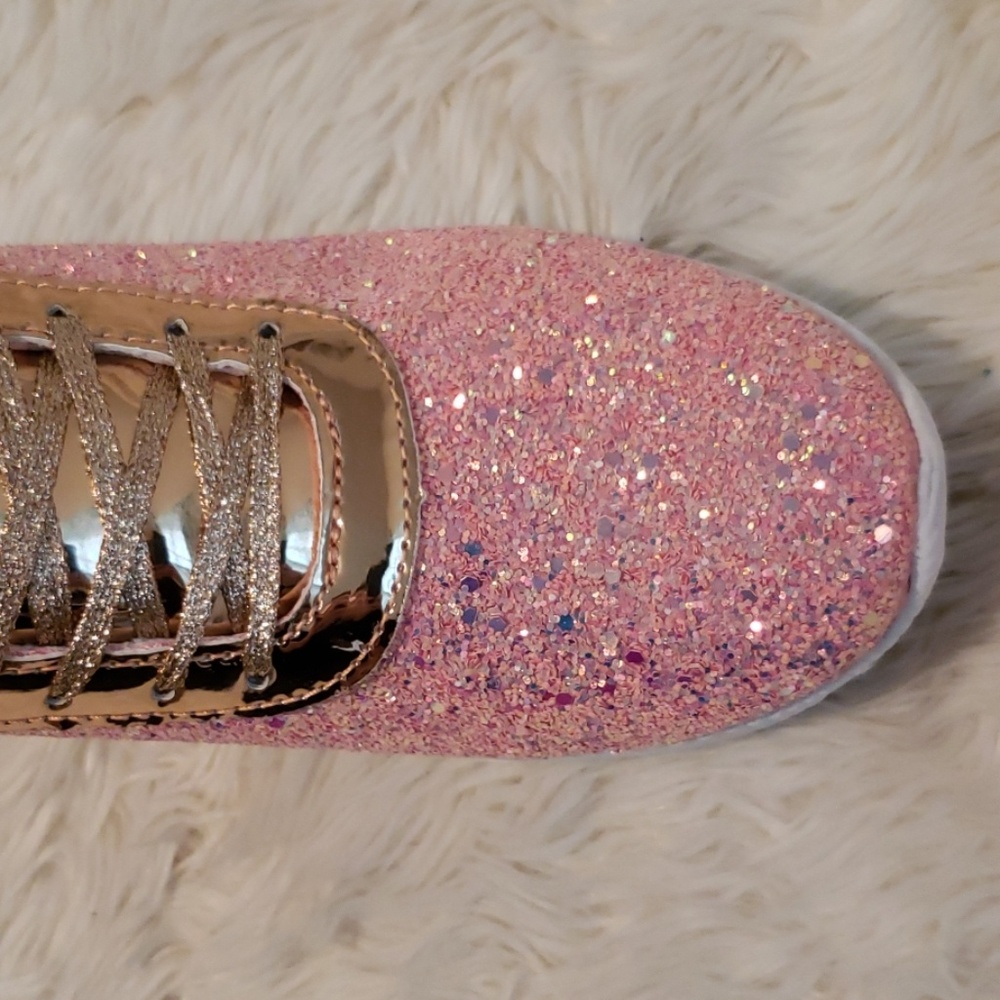 🆕️Sparkly sneakers pink and rose gold!! - Picture 4 of 4